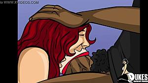 On my birthday, I bent over my redhead stepmom for interracial oral and hardcore fucking