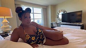 Pervy Stepbro Shares A Bed With His Thick Stepsis While On Vacation He Creampies Her!