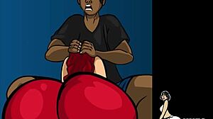 On my birthday, I bent over my redhead stepmom for interracial oral and hardcore fucking