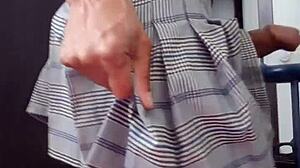 Shemale in skirt, hot show