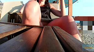 Adrenaline Flashing Without Panties Outdoors