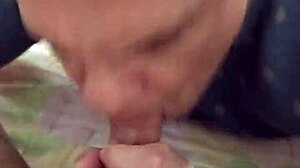 Amateur Gay Sucks Delivery Guy's Cock and Swallows Cum