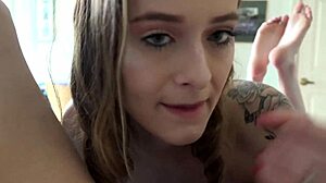 18 year old girl eats pussy sucks cock gets fucked pov
