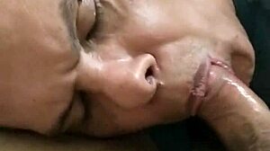 Amateur Gay Sucks Delivery Guy's Cock and Swallows Cum