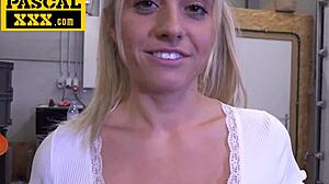 submissive big tits euro slut riding sugar-daddy hard rough cock