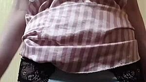 elza kom's pussy teasing in tight panties?