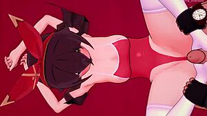 Amber in bikini gives footjobs in 3D cartoon.