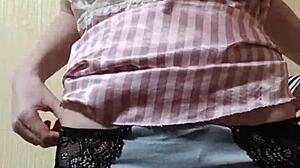 elza kom's pussy teasing in tight panties?