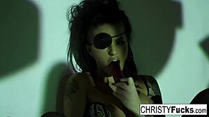 She says, Christy Mack plays with her amazing ass and tight pussy.