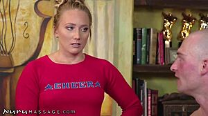 Blonde Masseuse Gets Naughty With Stepbro