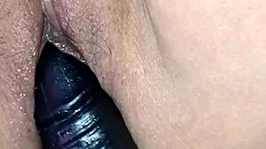 Suggestive homemade play with my Latina wife.