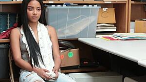 Hot BFFs Bonnie Grey and Maya Bijou caught shoplifting and punished