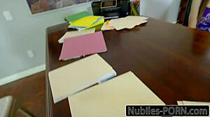 hey, check nubilesporn - tiny tit slut getting her pussy fucked raw doggystyle!