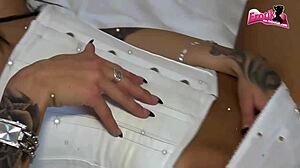 German Slut Masturbates With Stinking Salami