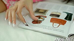 Lovely brunette chick engages in enjoyable sex with shaved pussy