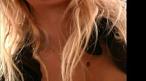 A beautiful milf is spotted by a voyeur in an amateur Italian porn