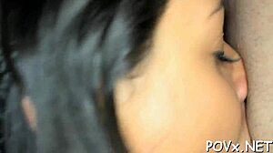 Petite 18+ Slut Gets Rough POV Blowjob And Fucking