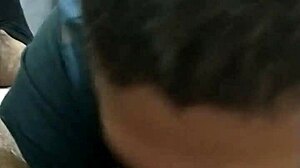 Amateur Gay Sucks Delivery Guy's Cock and Swallows Cum