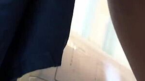 Euro tourist flashes huge tits in public