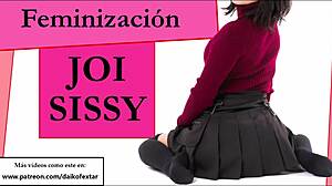 Sissy in a miniskirt enjoys a European-style BDSM scene