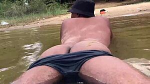 River bath leads to hot fuck?