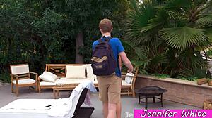 I saw the big tits milf with the neighbor's son.