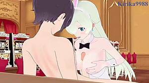 diane and elizabeth liones in bunny girl outfits