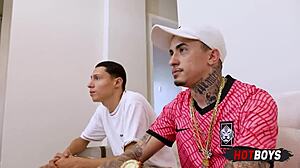 Watch the teen suck that huge cock and get assfucked!