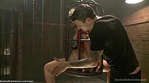 Bound Blonde Shaved Pussy Fucked Hard