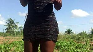 Crazy Bitch Twerks Big Ass Outdoor