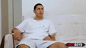 Watch the teen suck that huge cock and get assfucked!