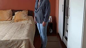 Wife's Stepmother Touches Herself