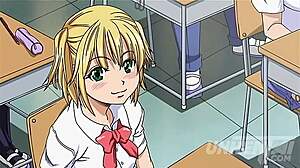 Big-boobed lesbian teacher gets some action with a big cock in this uncensored hentai