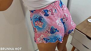 Young cousin pays for stay with a hot blowjob—damn, what a deal!