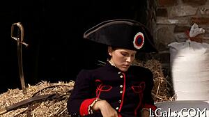 Two girls play with sex toy