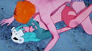 Oh wow, Nelliel and Tier Harribel with Ichigo in wild Bleach hentai action