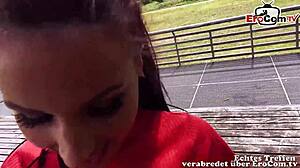 Amateur Brunette Slut Fucks Outdoors In POV Casting Session