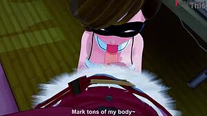 Helen Parr as Elastigirl Sucks Wrong Santa in Fantasy