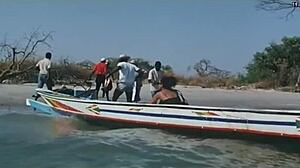 Kitu Gidwani without a shirt in a French film called Black