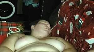 can this milf squirt using two huge dildos?