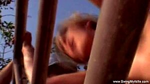 Skinny Blonde Wife's Outdoor Hard Fuck Adventure