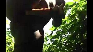 flexible ebony pussy fucked outdoor in gym secretary scene