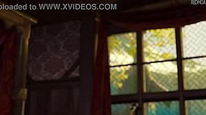 Rapunzel’s animated adventure with her friend’s cock and footjob