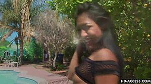 Asian teen slut with slamming body gets double anal penetration