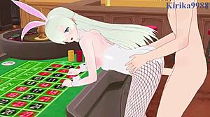 diane and elizabeth liones in bunny girl outfits