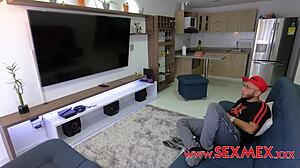 kourtney love as vengeful stepsister giving latina blowjob with big tits 😈