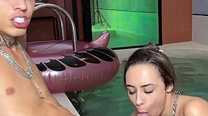 Brazilian Brunette Swallows Big Black Cock in Interracial Hentai Scene