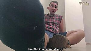 Seduced My Stepdad's Twin With Footjob Fetish!