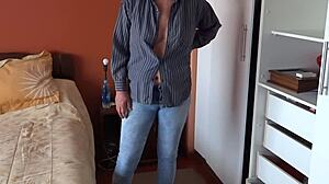 Wife's Stepmother Touches Herself