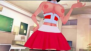 Helen Parr as Elastigirl Sucks Wrong Santa in Fantasy